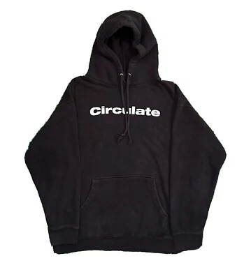 Circulate Black Sweatshirt Logo Hoodie Supreme Street Wear Diamond Supply Size L - Image 1 of 4