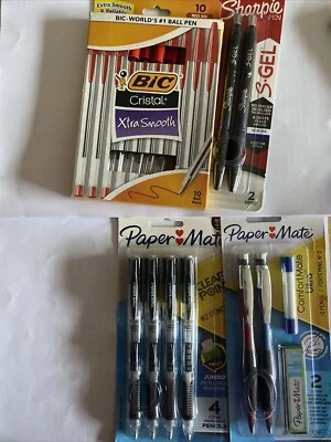 Paquete SUMINISTROS ESCOLARES - 18 piezas 12 bolígrafos y 6 lápices mecánicos Foto 1 de 3