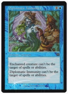 Diplomatic Immunity 1999 Mercadian Masques FOIL Blue Enchantment MTG NM AZ1 - Picture 1 of 2