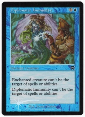 Diplomatic Immunity 1999 Mercadian Masques FOIL Blue Enchantment MTG NM AZ1 - Image 1 of 2