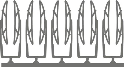 GRÜNBERG U. WOLTER GBR Essuie-glace 1/43 11,5x1,6mm 10 pièces photogravé argent nickel 0,2 mm