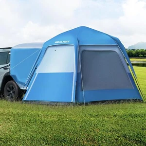 Pop Up SUV Tent Double Layer For Car Camping 4-6 Person w/ Rainfly & Storage Bag - Picture 1 of 7