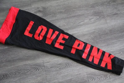 PINK VICTORIA'S SECRET LOGO COTTON FOLDOVER LEGGING size L - Image 1 of 4