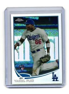 2013 Topps Chrome Refractors #138 Yasiel Puig Los Angeles Dodgers RC SKU#M1482 - Foto 1 di 2