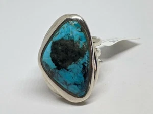 Bold Size 7.75 BARSE Sterling Silver Ring Oblong Turquoise Triple Band *NEW* - Picture 1 of 5