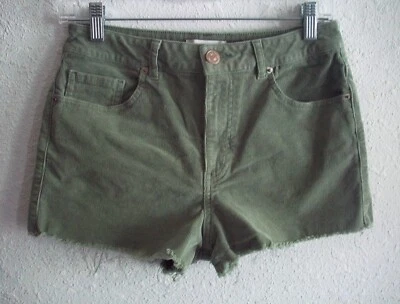 Pantalones Cortos Forever 21 Para Mujer Adolescente Verde Pana Corte Deshilachado Dobladillo Talla 27 Foto 1 de 3