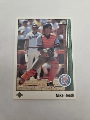 1989 Upper Deck Baseball Card Mike Heath 654 - Image 1 of 2