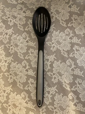 Calphalon 14" Black & Gray Nylon Plastic Cooking Serving Slotted Spoon - Image 1 of 4