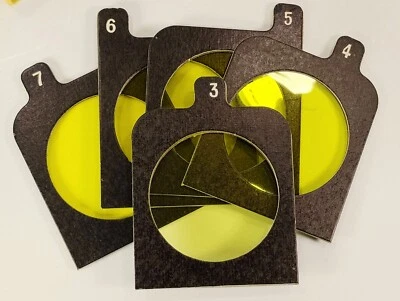 ✅ ILFORD YELLOW FILTERS FOR MULTIGRADE PAPER FOR ENLARGERS W/ BOX  - Image 1 of 2