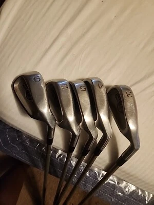 GOLF CLUB SET WITH BAG ALL AS IS, 3,4,5,8,9 AXIS TOUR WDG, DUNLOP 3,7,8 WDG,... - Image 1 of 4