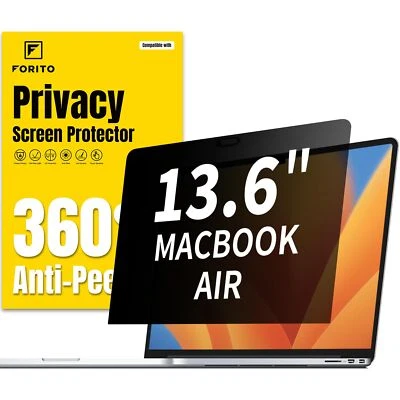 360° Privacy Screen Protector Compatible with MacBook Air 13.6 inch 2022-2024... - Image 1 of 4