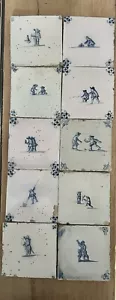 Fliese Kachel antik alt antique dutch tile tuile tegel Delft Art Niederlande - Bild 1 von 3
