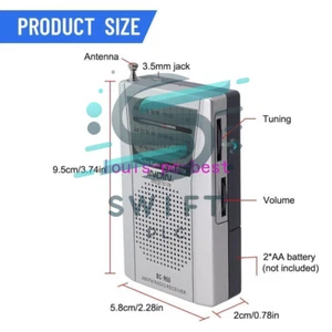 Nuovo 1PC BC-R60 AM FM Radio Paranormale Caccia Attrezzatura Spirit-Box Sintonizzazione Manuale - Foto 1 di 7