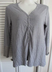 SUNDANCE STRIPED LIGHTWEIGHT SNAP FRONT COTTON CARDIGAN JACKET SIZE SMALL - Picture 1 of 6