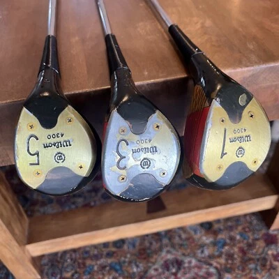 Wilson Staff 4300 Tour X-70 1, 3, 5 Wood Regular Flex Steel Golf Club Lot (3) - Image 1 of 4