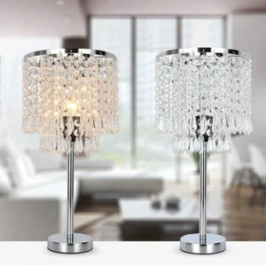 Modern LED Crystal Table Lights Bedroom Light Bedside Lamp Table Lamp Decor - Picture 1 of 6
