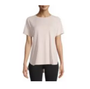 *NUEVA* Camiseta Elástica Para Mujer Mangas Cortas Hi-Lo Crew S 4-6 (Rosa Claro) - Imagen 1 de 6