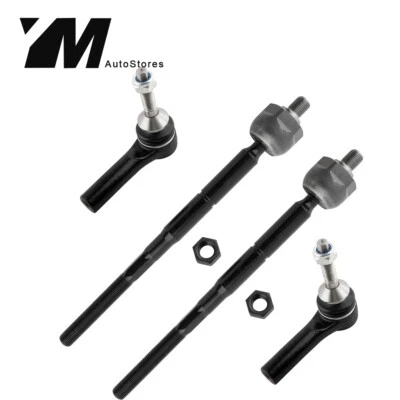 For 2010-2017 Lincoln MKS MKT Ford Flex Taurus Front Inner & Outer Tie Rod Kit Foto 1 de 4