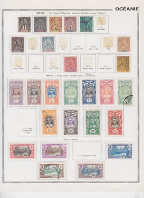 OCEANIE FRENCH 1892/1949, 112 STAMPS + BLOCK, MOSTLY MLH - Image 1 of 4