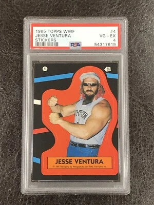 1985 Topps WWF Jesse The Body Ventura Stickers Card #4 PSA 4 VG-EX Rookie RC HOF - Image 1 of 2