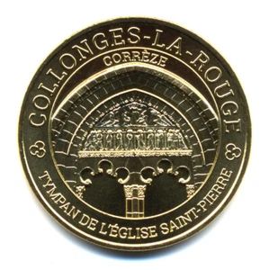 19 COLLONGES-LA-ROUGE Tympan de l'église Saint-Pierre, 2025, Monnaie de Paris - Afbeelding 1 van 2