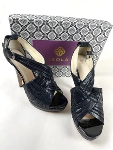 ISOLA High Heels Platform Sandals Patent Leather - NEW- Made in Italy - Picture 1 of 5