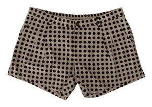 DOLCE & GABBANA Shorts Black White Polka Dots Cotton Linen IT48/W34/M RRP $700 - Picture 1 of 5
