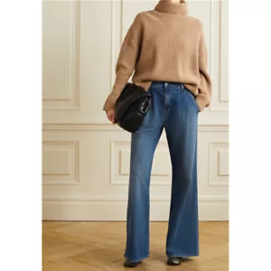 Nili Lotan New Womens Casual Straight Trousers High Waist Wide Leg Pants - Picture 1 of 25