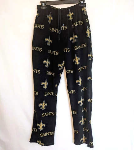 New Orleans Saints NFL Team Mens Fleur de Lis Pajama Lounge Comfy Soft Pants M Cover