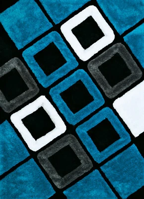 United Weavers Blue Contemporary Blocks Cubes Area Rug Geometric 2100 21063 - Image 1 of 3