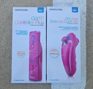 Nintendo Wii Memorex Wireless Controller Plus & Nunchuck Sidekick BRANDNEU pink - Bild 1 von 6
