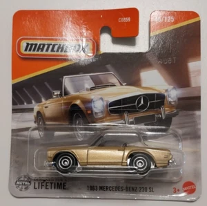 1/64 MATCHBOX: 1963 MERCEDES BENZ 230 SL - 2025 MBX SHORT CARDS - Picture 1 of 2