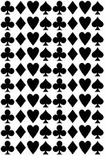Small Playing Card Vinyl Stickers, Decals, Craft Hearts, Diamonds, Clubs, Spades