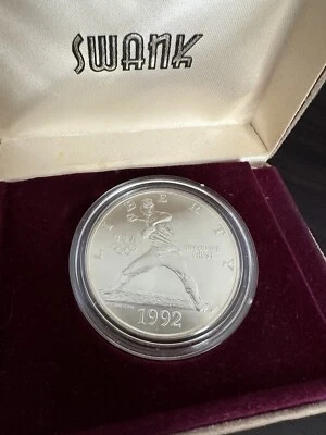 1992 D Silver Dollar XXV Olympiad Commemorative Nolan Ryan - Image 1 of 2
