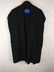 Winser London Merino Wool Cape Size M Sleeveless Chunky Sweater Poncho Black
