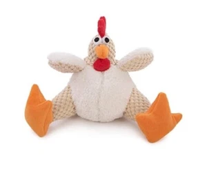Strong Dog Toy GoDOG Squeak Checkers FAT Rooster Plush Chew Comfort ChewGuard - Picture 1 of 11