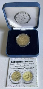 2 Euro Belgien 2022 in PP, Proof Like, 35 Jahre Erasmus Programm - Bild 1 von 2