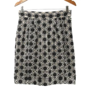 PLENTY TRACY REESE Black & White Embroidered Cutout A-Line Pencil Skirt Size 8 - Picture 1 of 4
