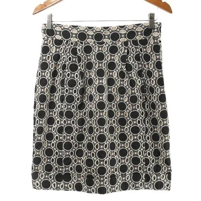 Falda lápiz PLENTY TRACY REESE blanca y negra bordada recorte línea A talla 8 Foto 1 de 4