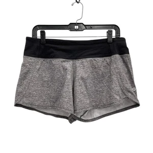 Damen LULULEMON grau meliert Run Times II sportliche Laufshorts Größe 8 - Bild 1 von 3