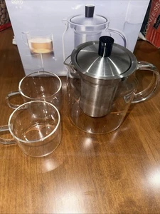Glass Teapot High Temperature Resistant Household Filter Tea Set with 4 cups - Picture 1 of 5