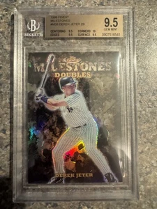 1999 Topps Finest Derek Jeter #M38 Milestones Doubles Refractor /500 BGS 9.5 Gem - Picture 1 of 4