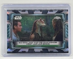 2024 Topps Star Wars Hyperspace Qui-Gon Jinn OBI-Wan Kenobi Meet Jar Jar Ref - Picture 1 of 2