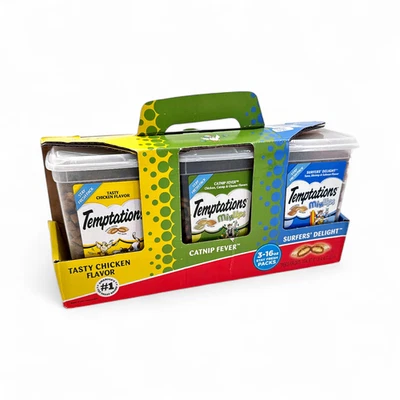 Temptations Cat Treats Variety Pack 16oz Tubs - 3 Pack - Image 1 of 3