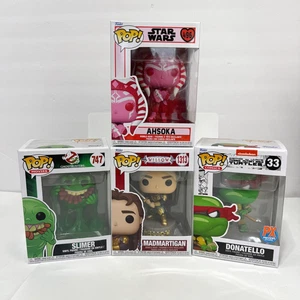 Funko Pop! Verschiedene gemischte Figuren 4 Stück #496 #33 #747 #1313 Donatello Ahsoka - Bild 1 von 14