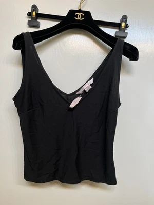 VICTORIA SECRET SEXY PLUNGE V NECK CLASSIC BLACK CAMI TOP XS NWT - Image 1 of 4