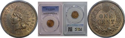 1873 1C Indian Head Cent PCGS MS-64 RB - Image 1 of 3