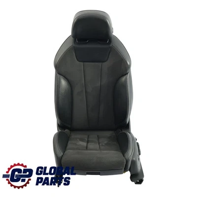 Audi A5 F5 Sportback Asiento Delantero Izquierdo S-Line Medio Cuero Negro Gris - Imagen 1 de 4