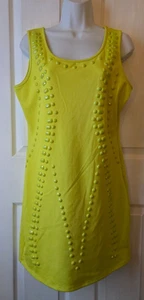 Romeo & Juliet Couture  Embellished Lime Punch Body Con Dress Women's Size L NEW - Picture 1 of 9
