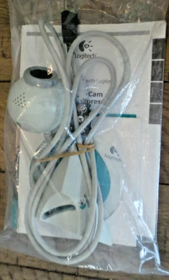 Logitech • USB V-UH9 Webcam w/Stand & Manual • Classic Pod Style White & Grey... - Image 1 of 3